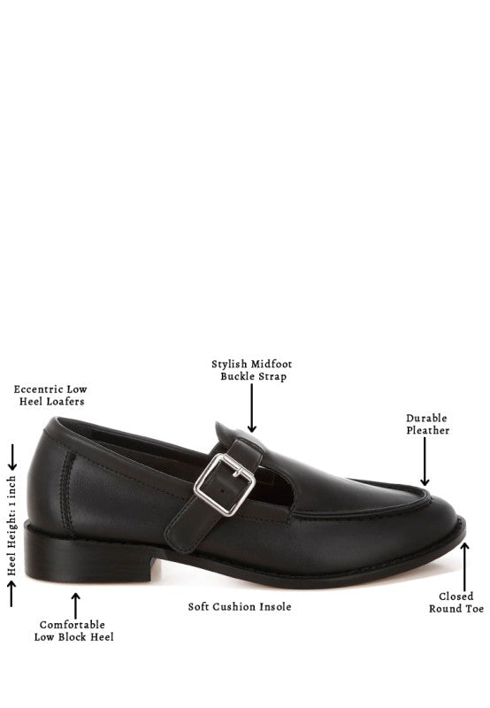 Tesoro Low Heel Mary Jane Loafers