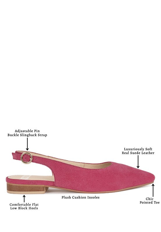 Hocane Genuine Soft Leather Slingback Sandals