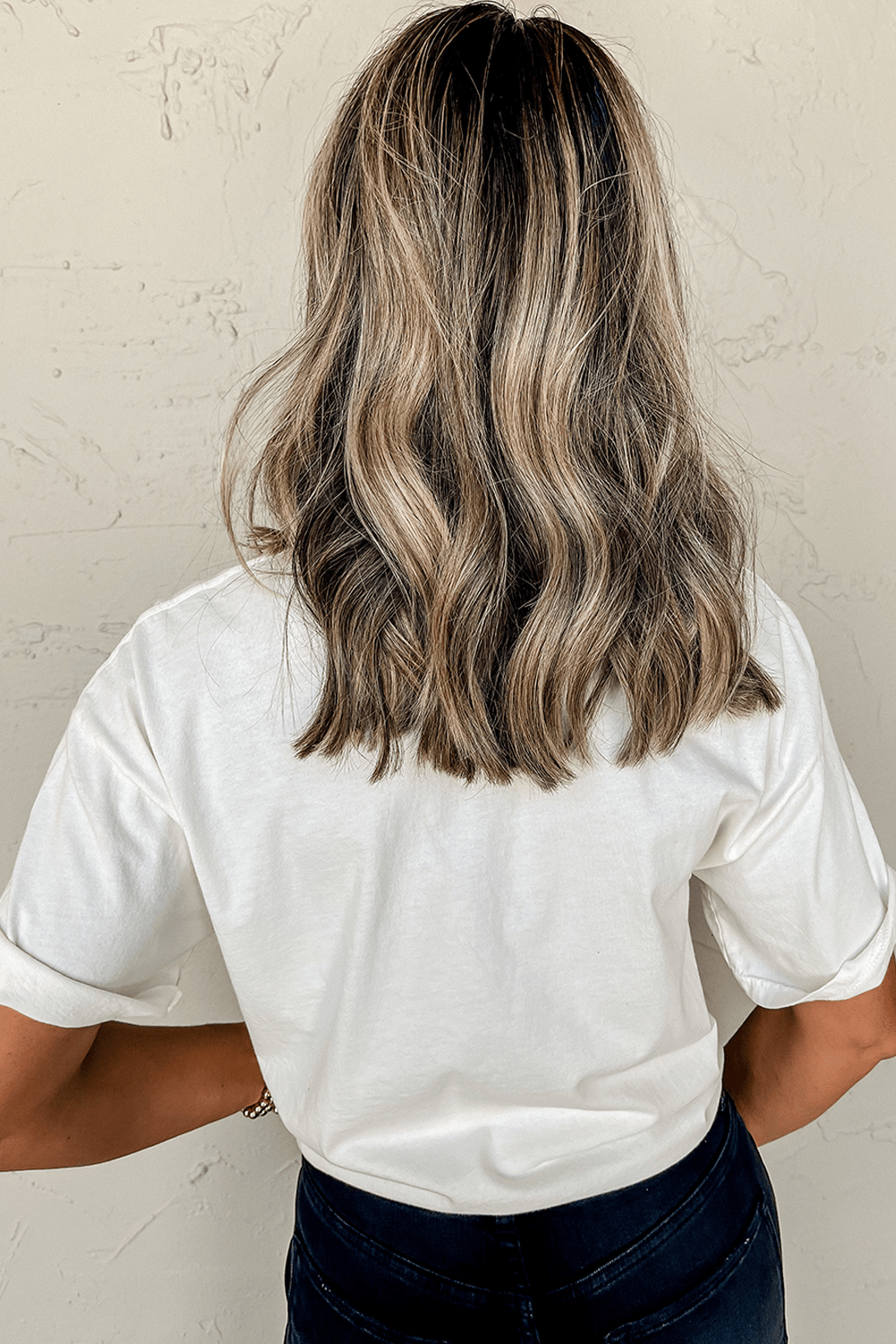 White Hippity Hoppity Graphic Loose Tee - Loving It Shop