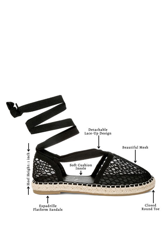 Sonara Mesh Flat Espadrille Sandals