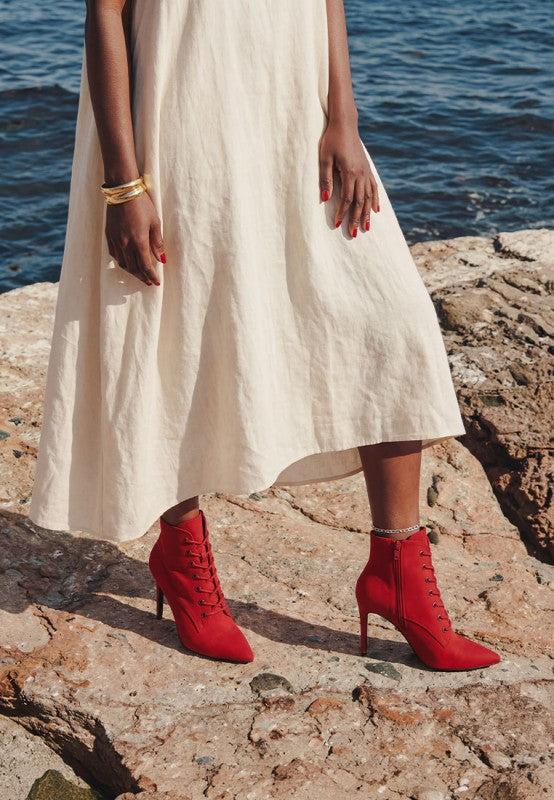 Nesta Stiletto Heel Lace Up Boots