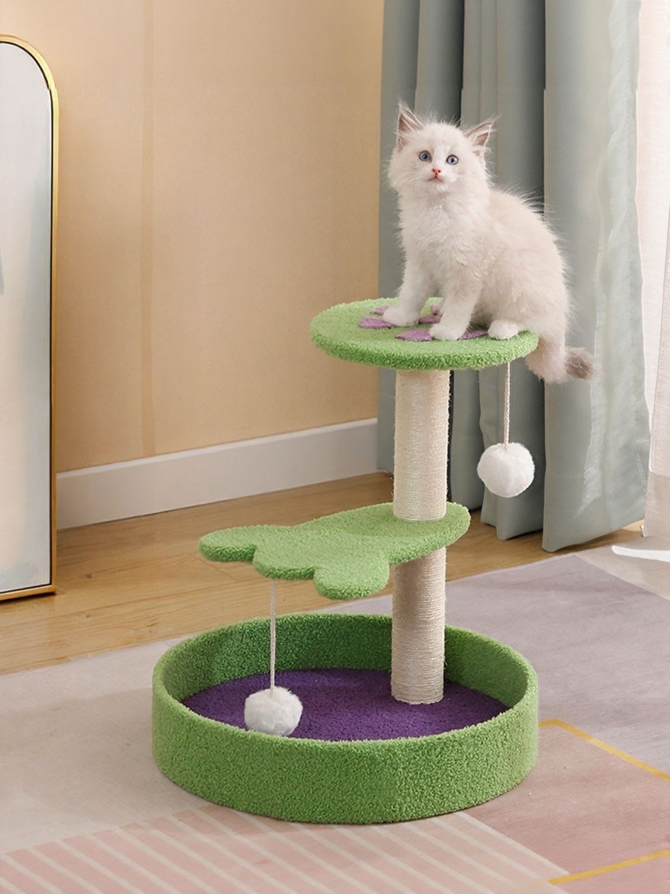Cat Scratching Post with Cat Bed and Toy - Loving It Shop