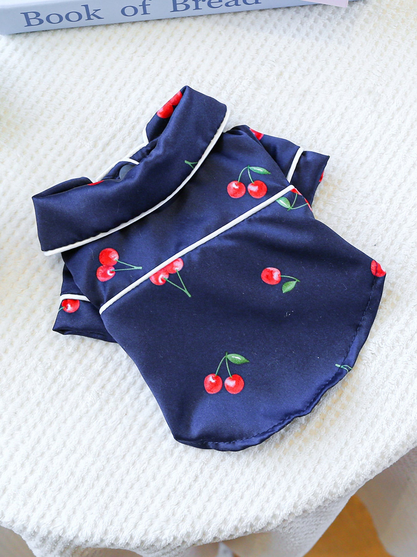 Satin Pet Pajamas with Contrast Piping - Loving It Shop