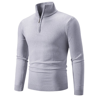 Zip-up Turtleneck Pullover Men&