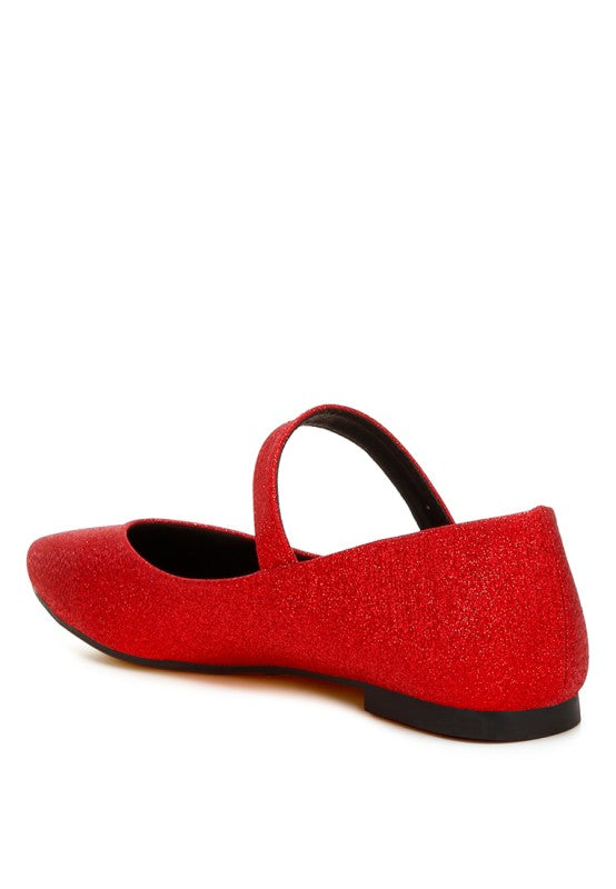 Herma Glitter Pin Buckle Ballerinas