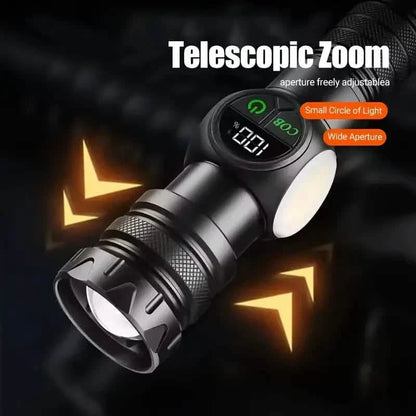 Rechargeable LED Flashlight with 5 Modes &amp; Magnetic Base – Gift Box