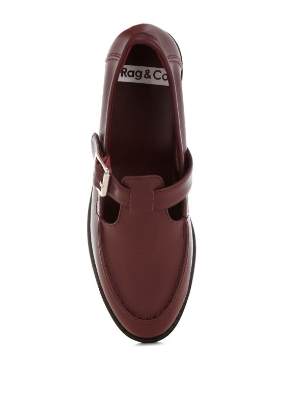 Tesoro Low Heel Mary Jane Loafers