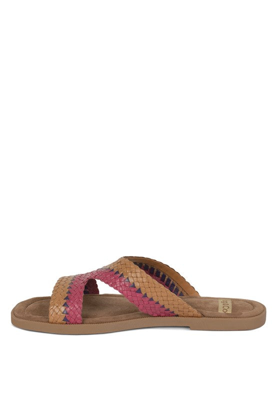Eirata Braided Real Leather Slip-On Flats