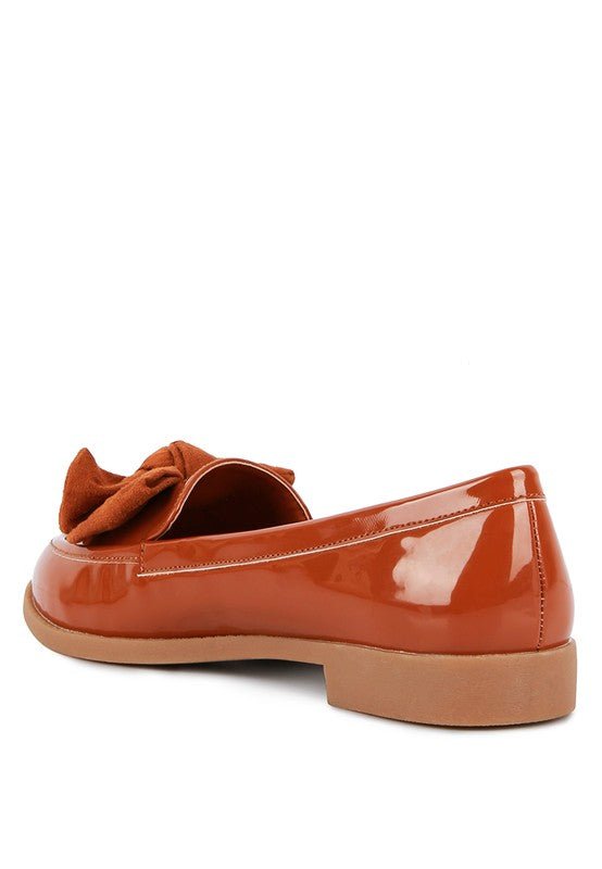BOWBERRY BOW - TIE PATENT LOAFERS - Loving It Shop