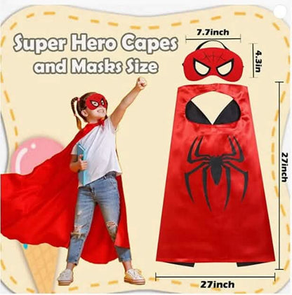 6-Pack: Superhero Reversible Cape &amp; Mask Set