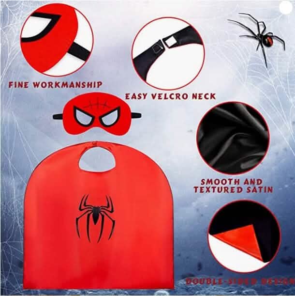 6-Pack: Superhero Reversible Cape &amp; Mask Set