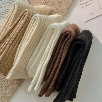 6-Pairs: Thick &amp; Warm Cream Color Sock