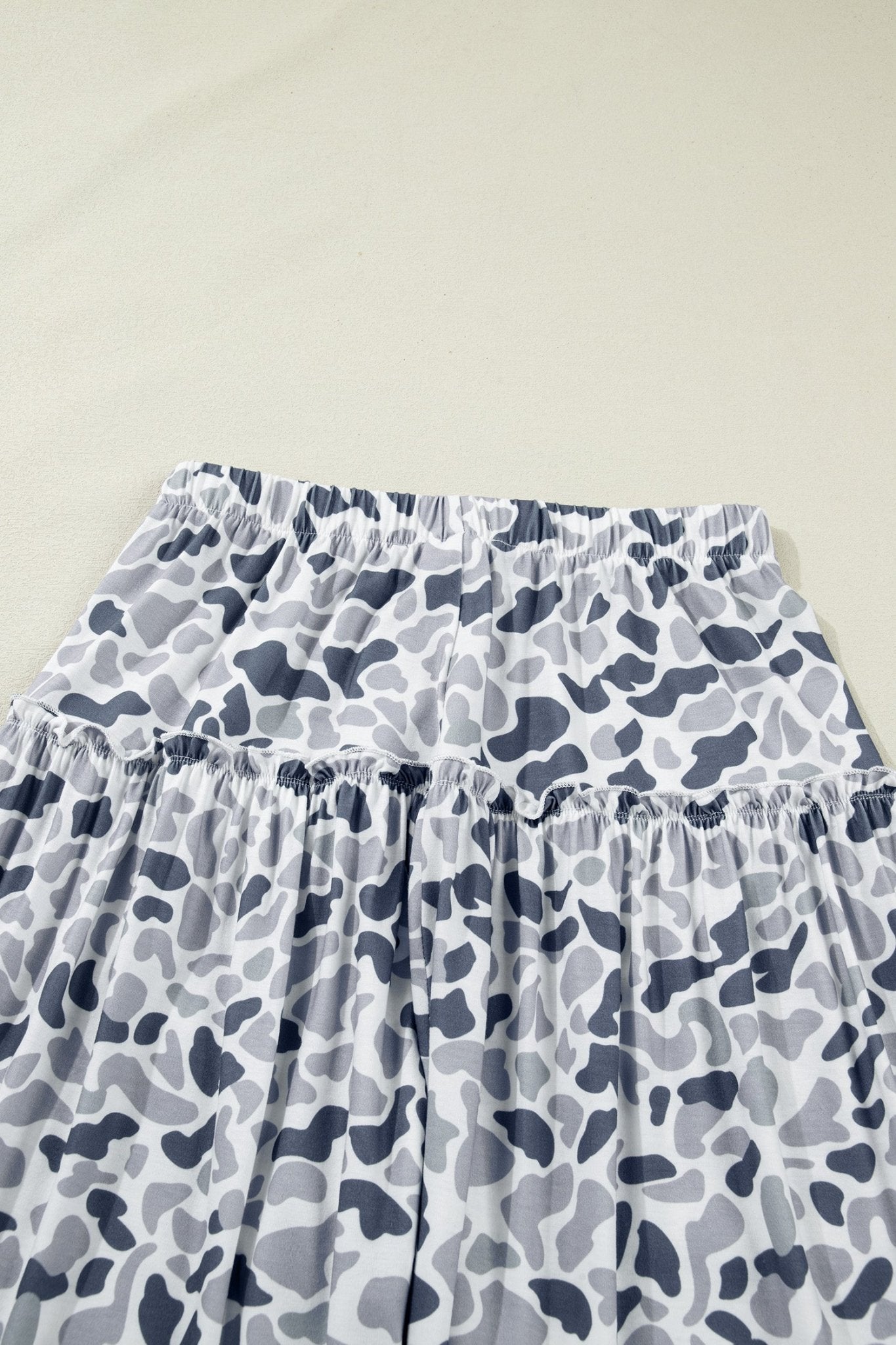 Beige Camo Print Wide Leg Casual Pants - Loving It Shop
