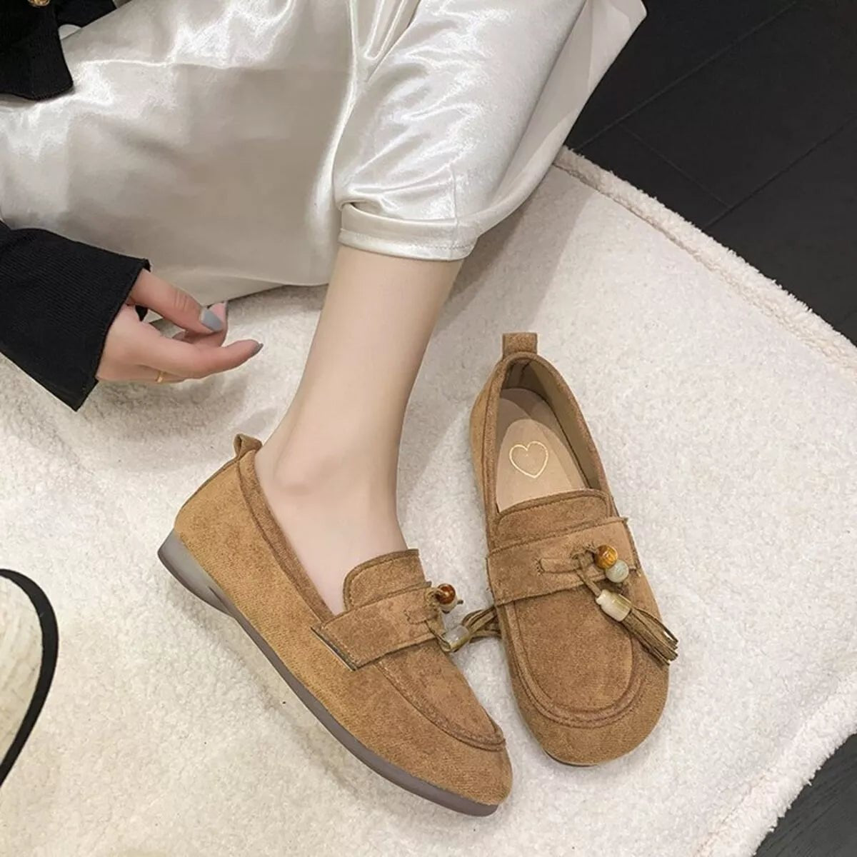 Tassel Round Toe Slip - Ons - Loving It Shop