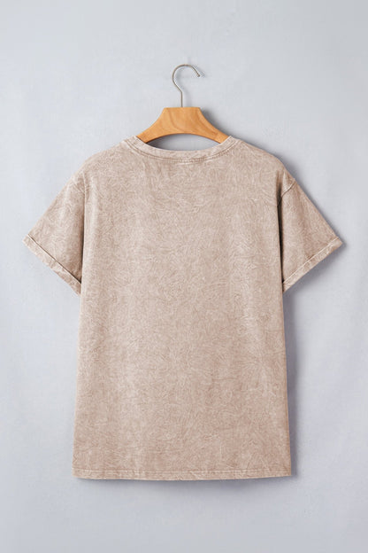 Casual saved by grace Mineral Washed Cotton T Shirt - Loving It Shop