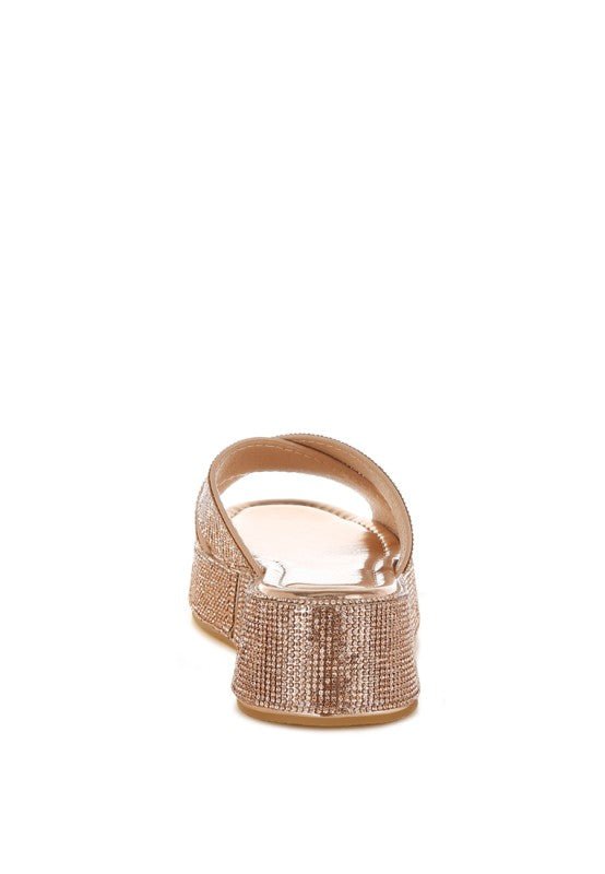 Adena Rhinestone Embellished Flatforms - Loving It Shop