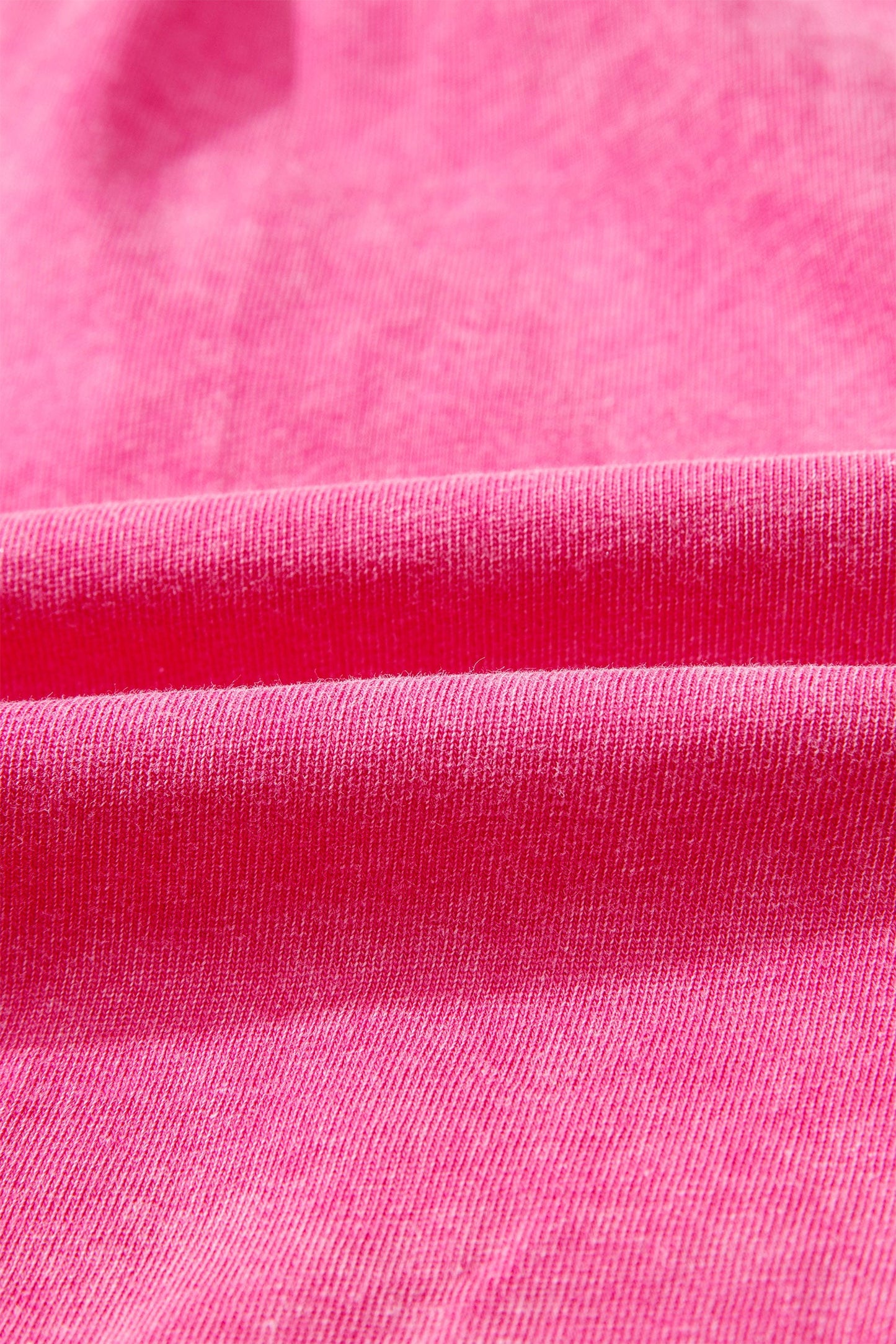 Rose Red Mineral Washed Drawstring Elastic Waist Raw Cut Shorts