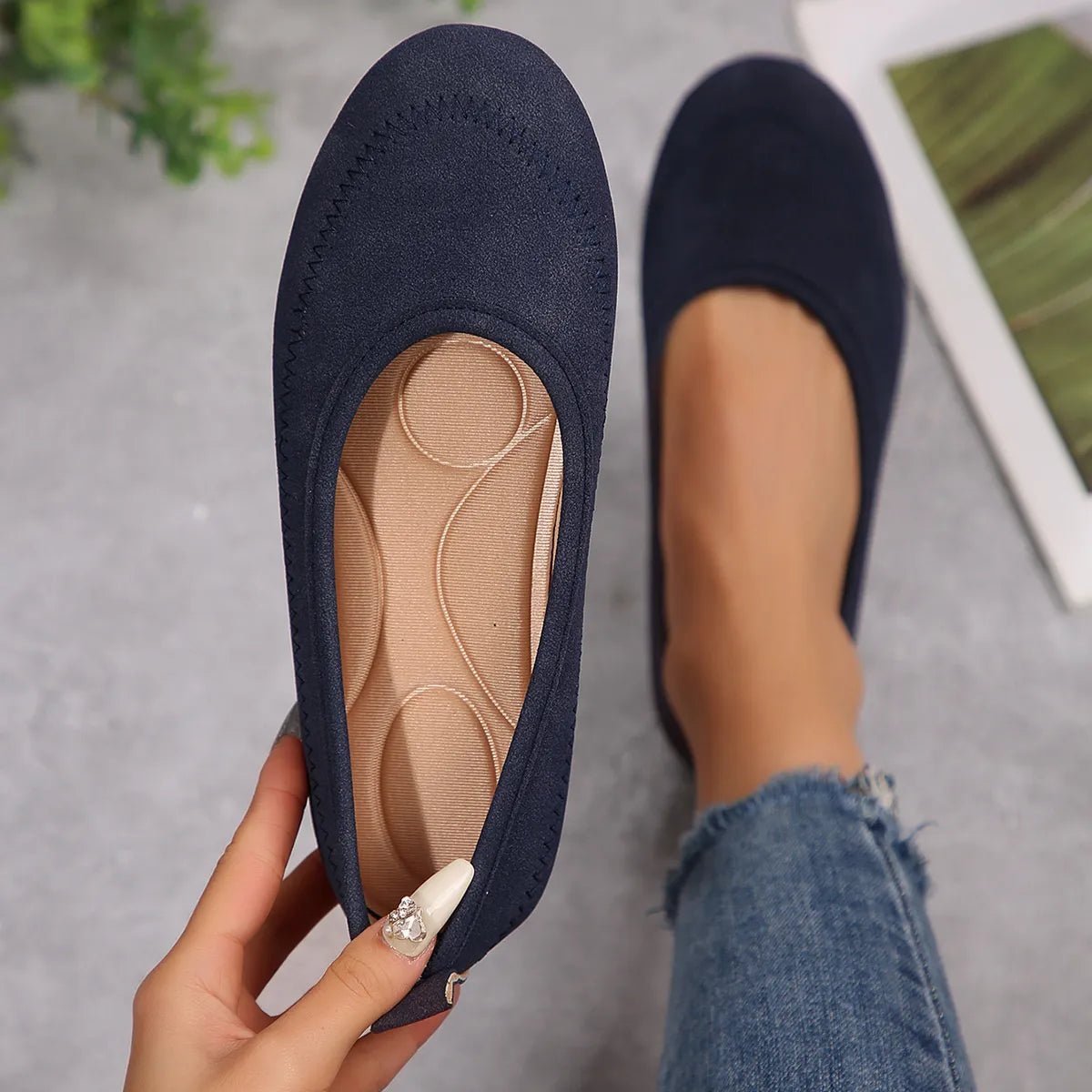 Round Toe Flat Slip - Ons - Loving It Shop