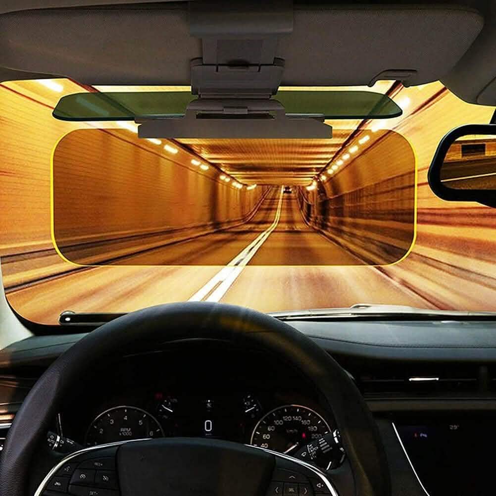 Dual-Use Car Sun Visor – Polarized Day &amp; Night Anti-Glare, UV Resistant