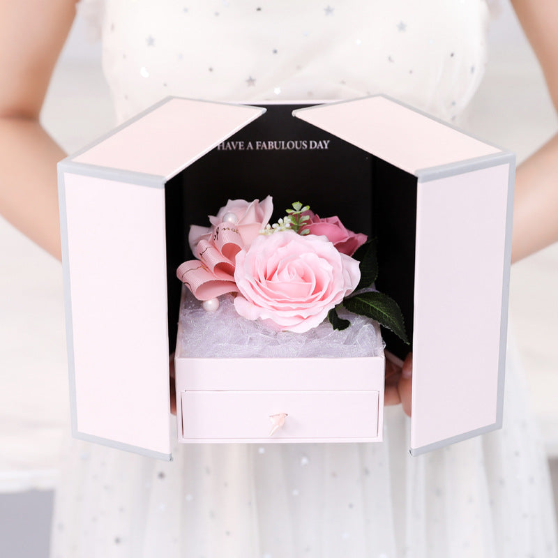 Creative Rose Jewelry Gift Box For Christmas And Valentine&