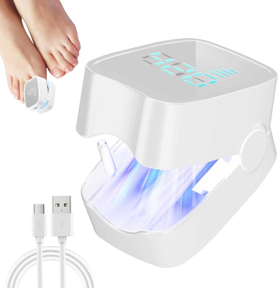 Portable LED Nail Lamp – USB Rechargeable, Quick-Dry, Compact for Manicures &amp; Pedicures