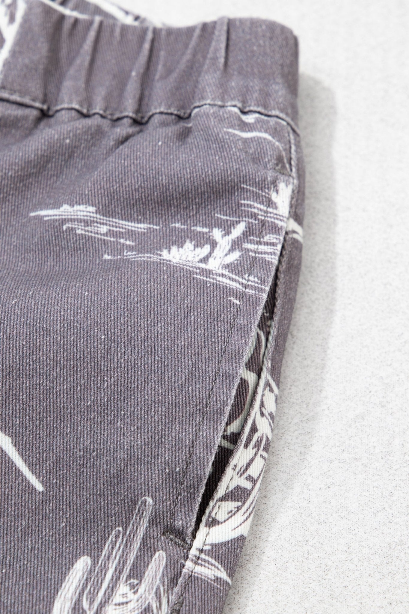 Gray Wild West Riding Vintage Printed Shift Jeans - Loving It Shop