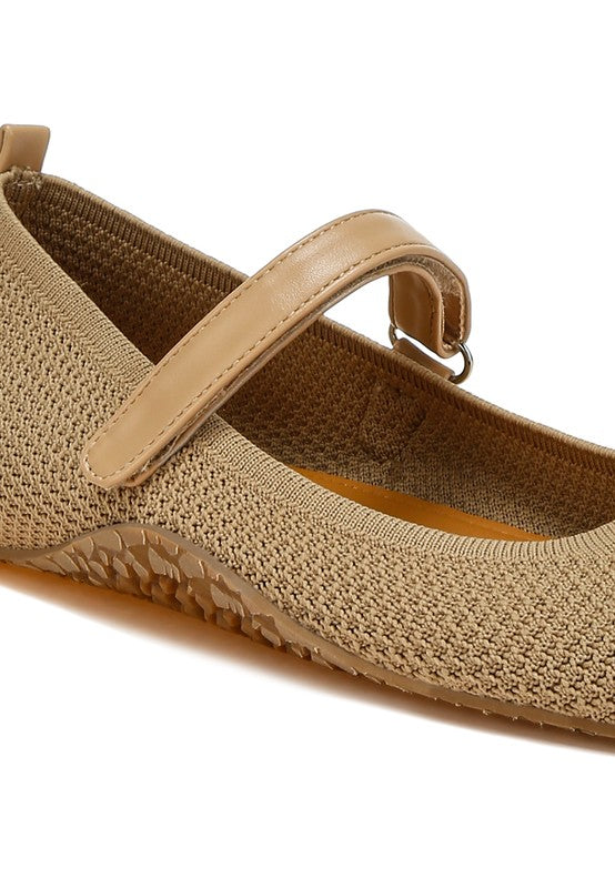 Nordeux Velcro Strap Mary Jane Ballerinas