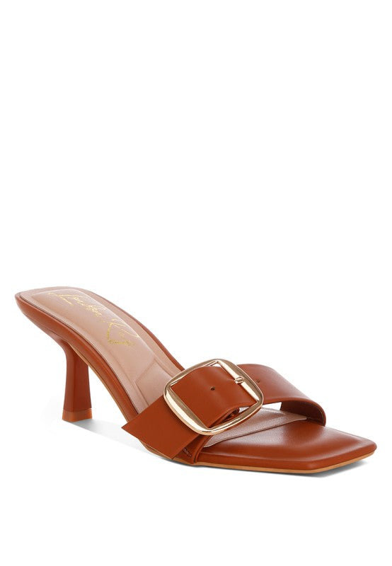 Acacia Buckle Strap Slip On Sandals