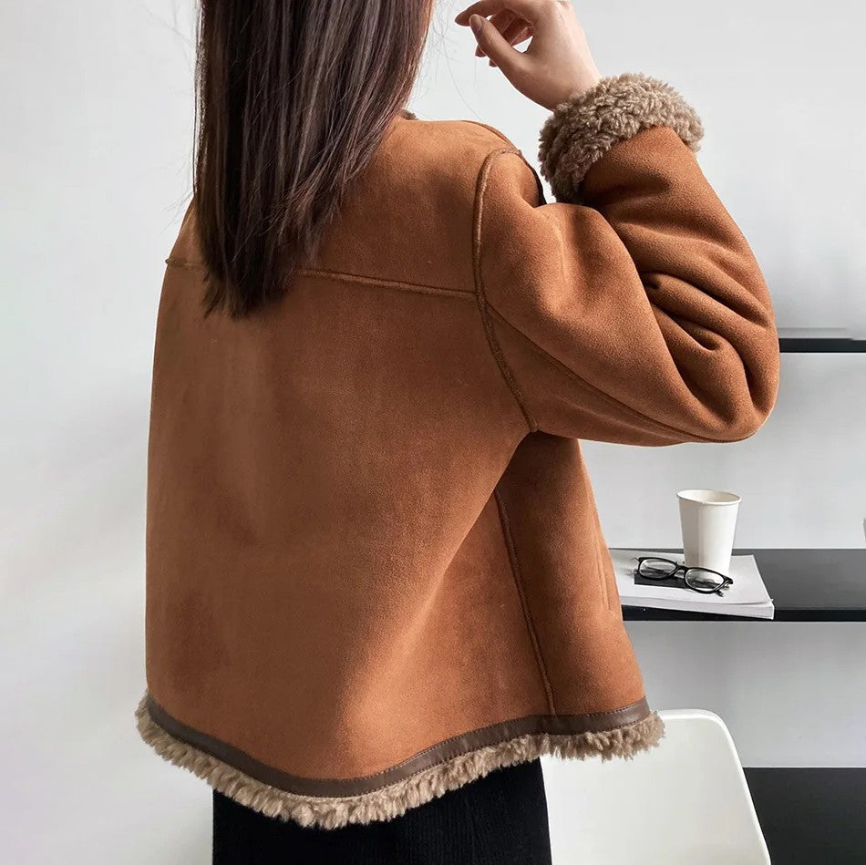 Idle Style Lamb Plush Coat Women&
