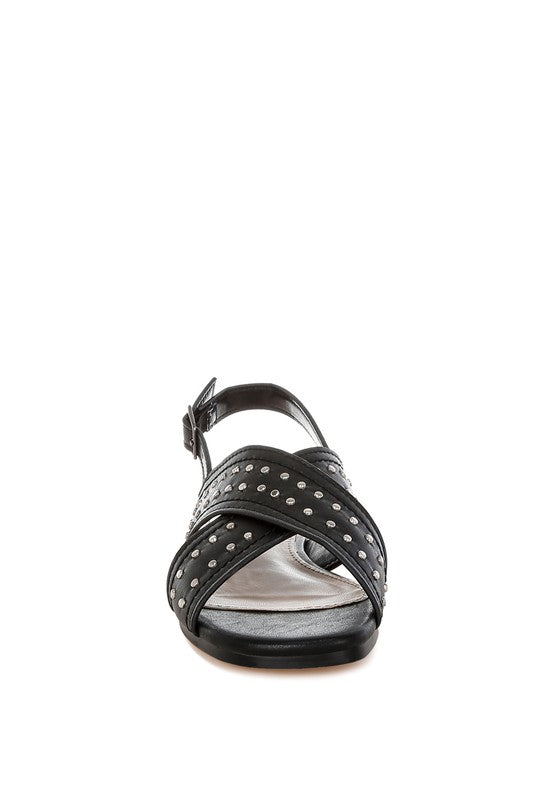Calluna Stud Embellished Buckled Flats