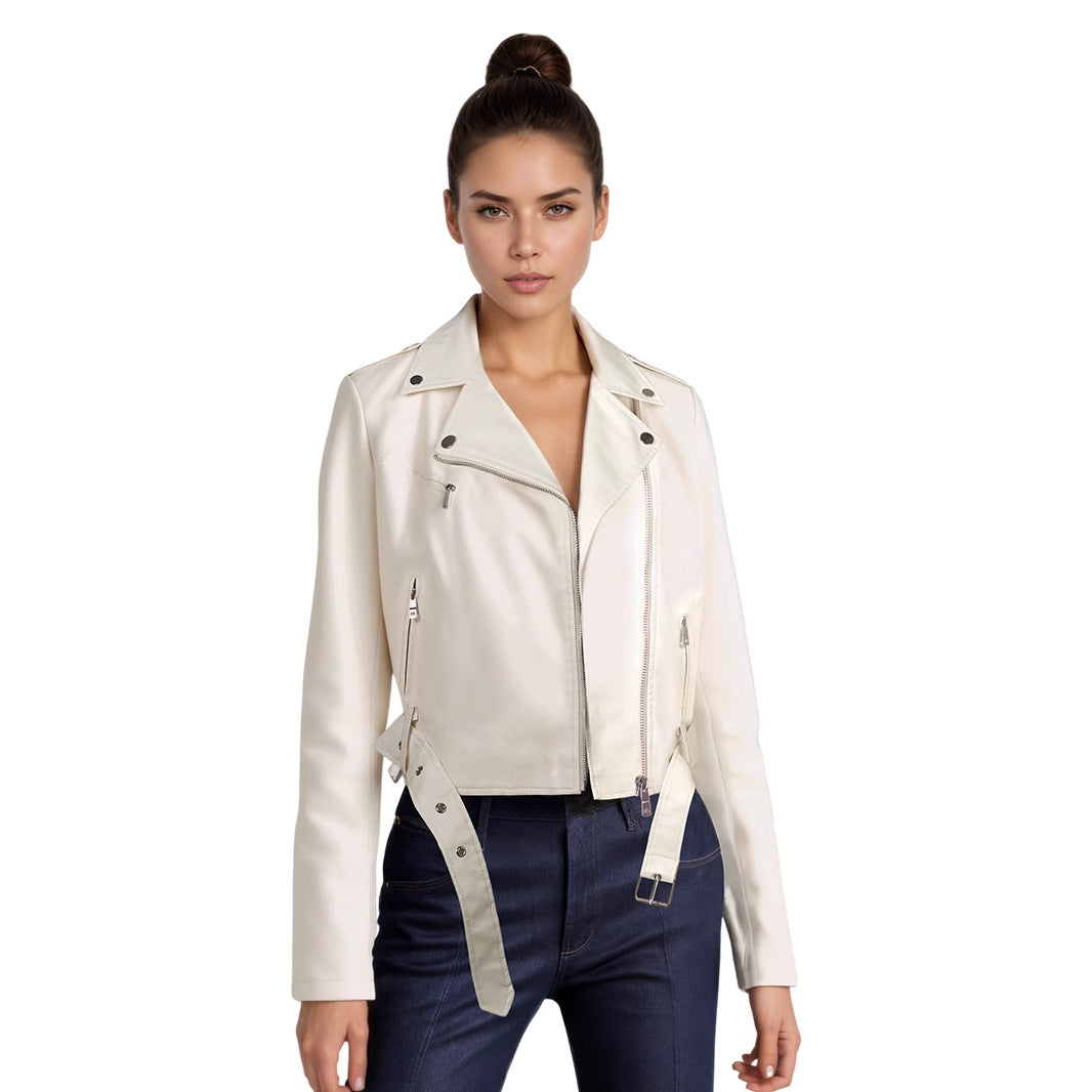 Lapel Short Belt Women&