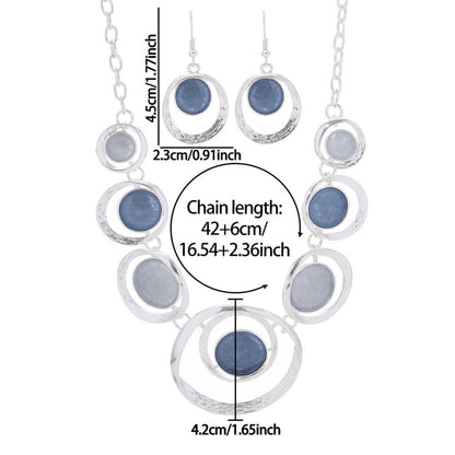 Retro Oil-dropped Hollow Round Earrings Women&