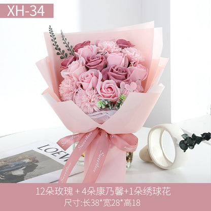 Eternal Rose Soap Flower Gift for Mother&