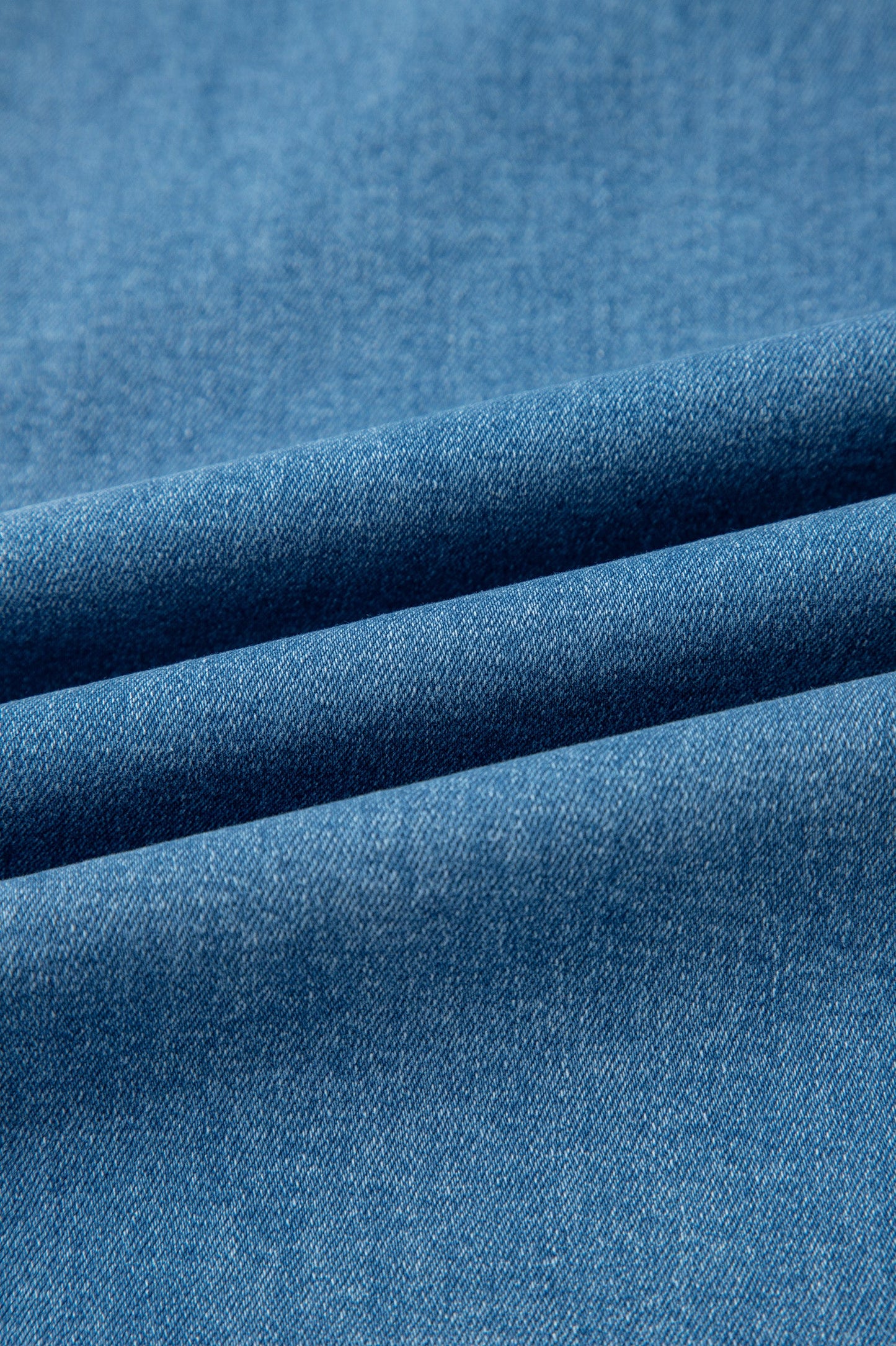 Dusk Blue Retro Washed Patch Pocket Loose Jeans