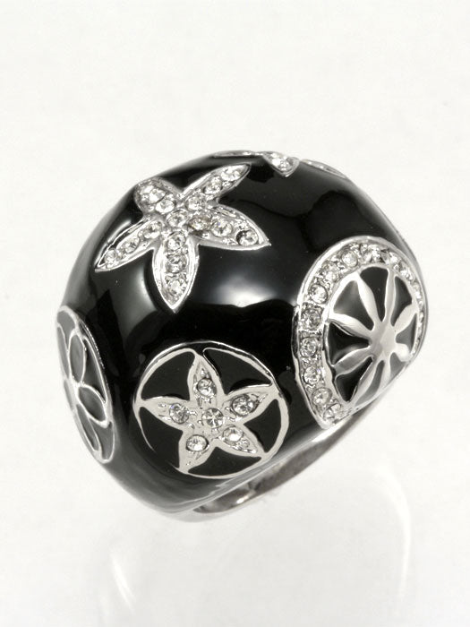 Enamel Flower Ring - Loving It Shop