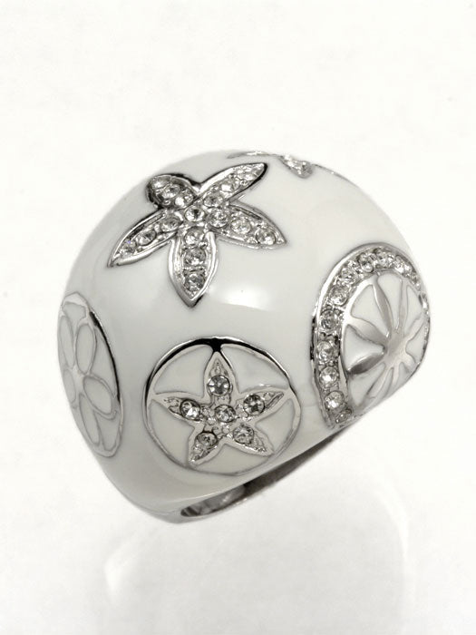 Enamel Flower Ring - Loving It Shop