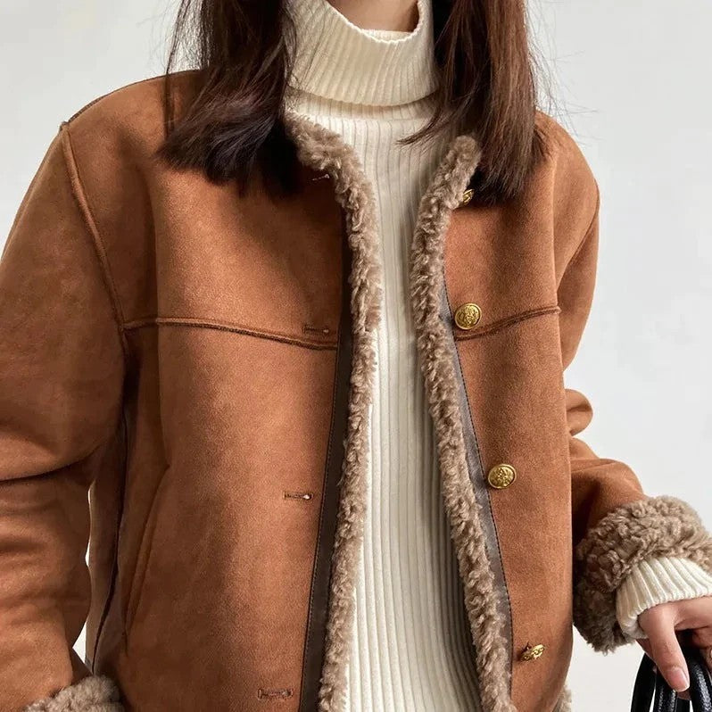 Idle Style Lamb Plush Coat Women&