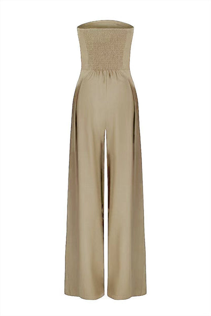 Loose Tube-top Jumpsuit Ins Fashion Backless Wide Leg Long Pants Overalls Women&