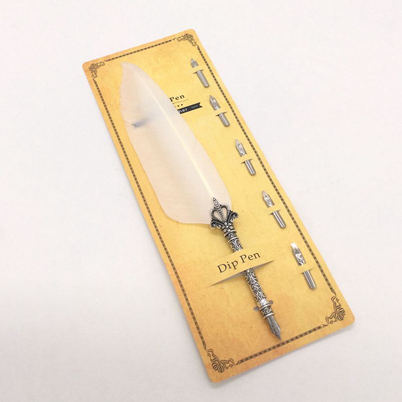 Creative Retro Turkey Feather Pen Teacher&