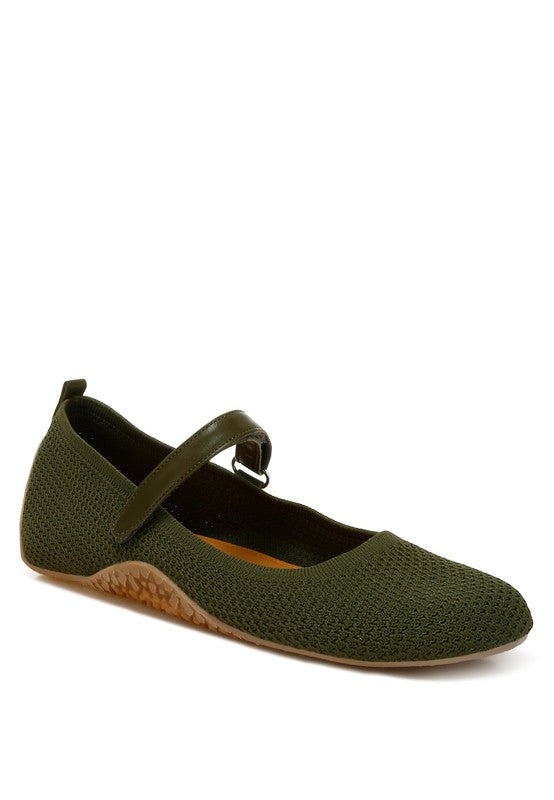 Nordeux Velcro Strap Mary Jane Ballerinas