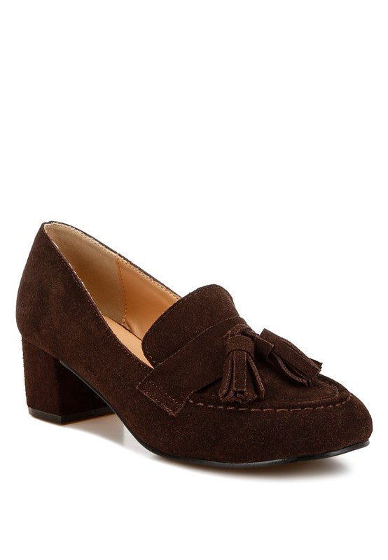 Aloha Tassels Detail Genuine Suede Loafers - Loving It Shop