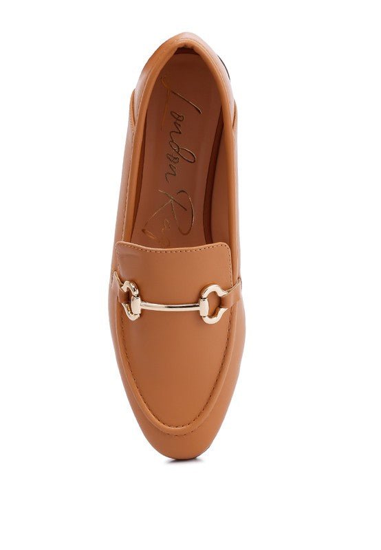 Talula Horsebit Embellished Faux Leather Loafers - Loving It Shop