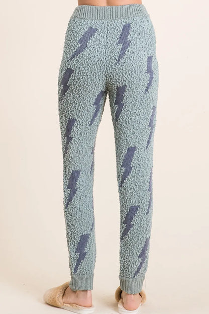 Cozy Soft Hairy Popcorn Sweater Pants