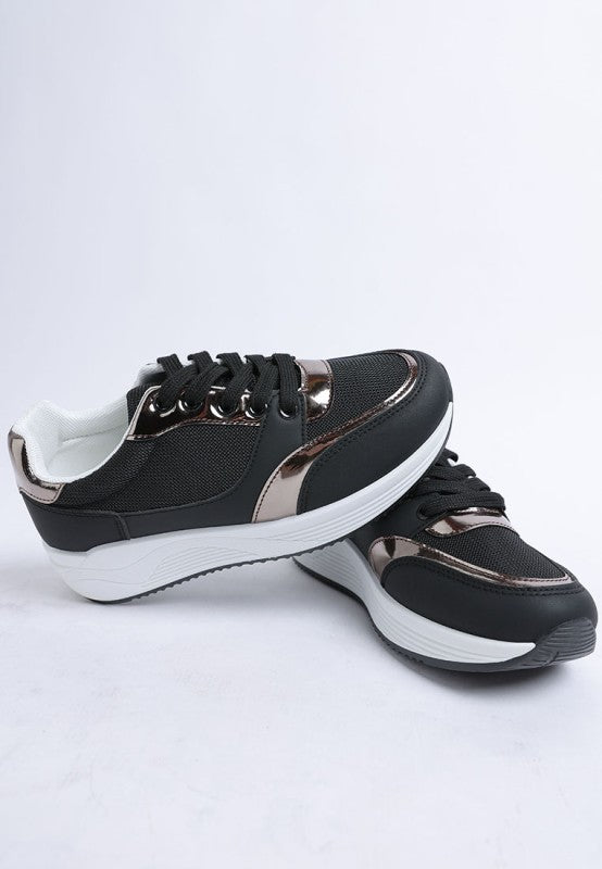 Subasa Chunky Mesh Lace Up Sneakers