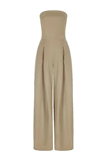 Loose Tube-top Jumpsuit Ins Fashion Backless Wide Leg Long Pants Overalls Women&