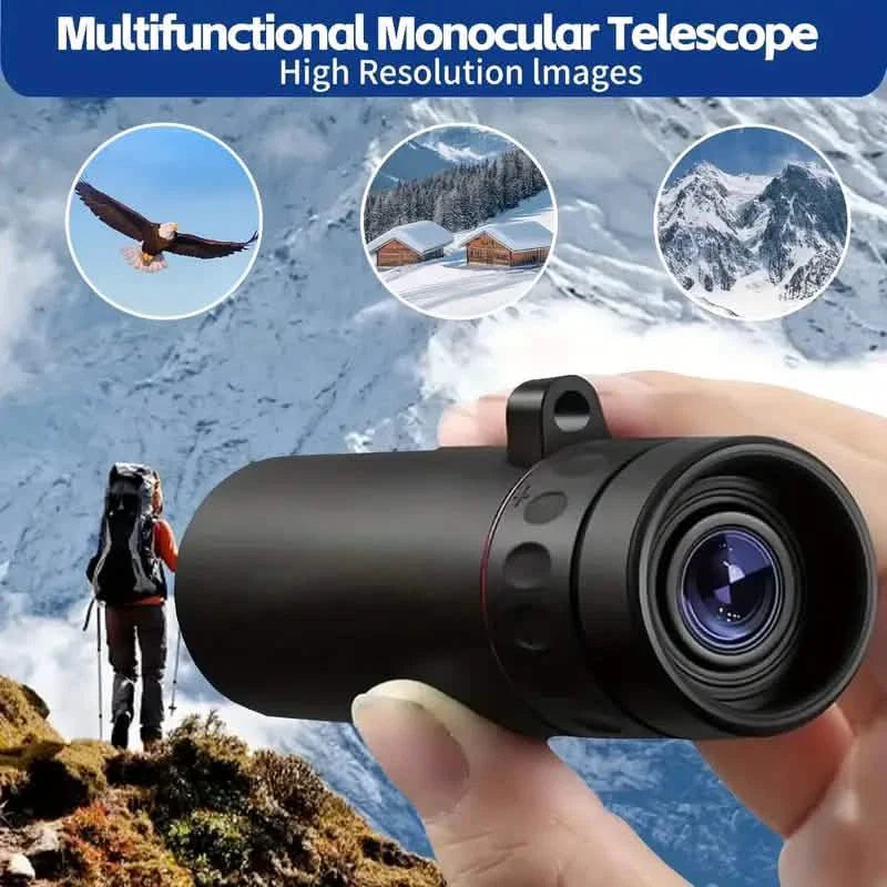 8X Portable Monocular – Pocket-Sized for Outdoor Adventures &amp; Travel
