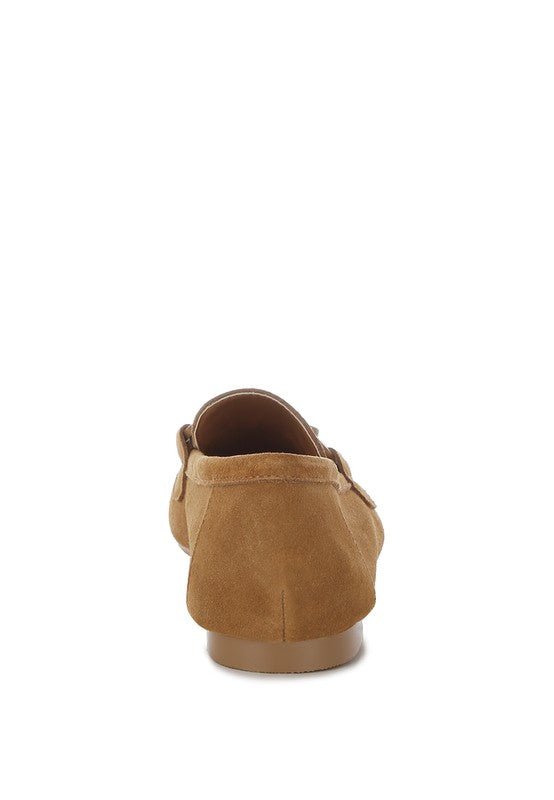 Awen Monochromatic Horsebit Real Suede Loafers - Loving It Shop