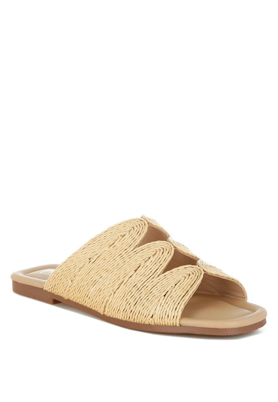 Daisy Doe Raffia Square Toe Flats