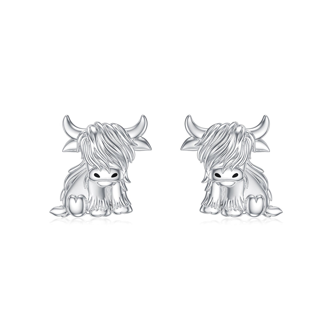 Highland Cow Earrings 925 Sterling Silver Cow Studs Earrings Highland Cow Jewelry Gifts