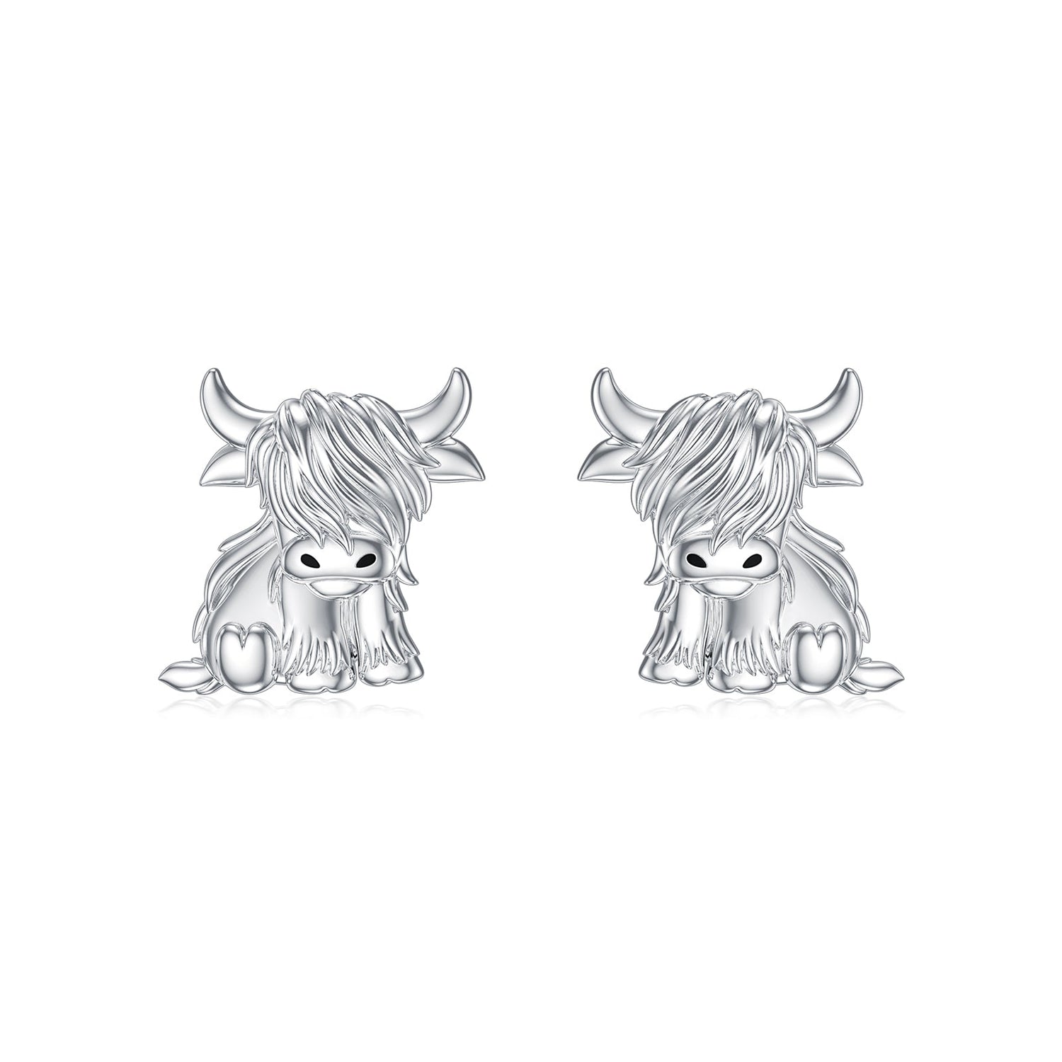 Highland Cow Earrings 925 Sterling Silver Cow Studs Earrings Highland Cow Jewelry Gifts